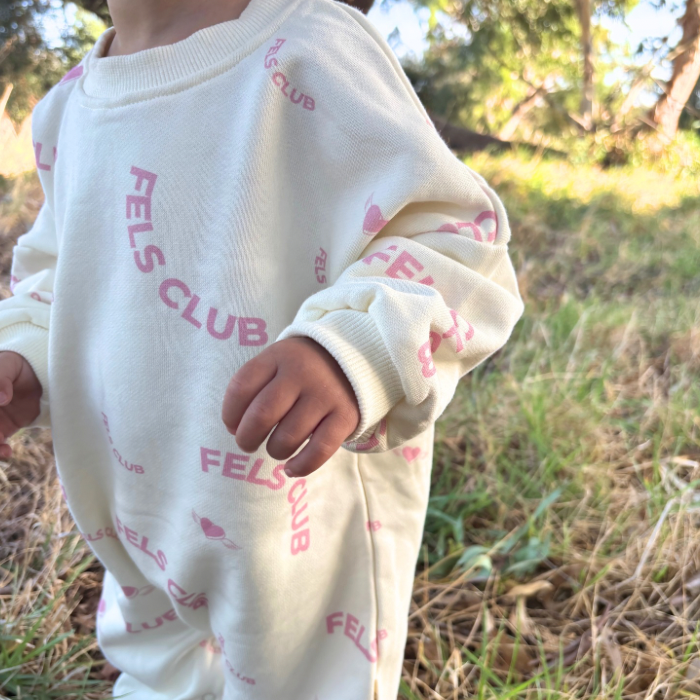 Cloud Nine Romper - Baby Pink